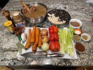 Ingredients for chocolate chipotle chili